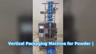 Máquina vertical de embalagem de pó com vedação de três lados e molde dividido