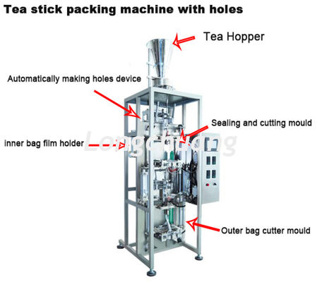 qualidade  Inner And Outer Teabag Packaging Machine Stainless Steel Tea Stick Packaging Machine fábrica